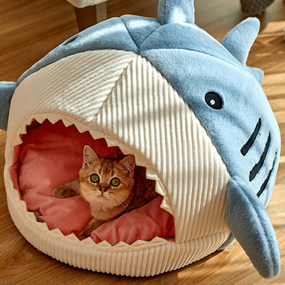 Luxury Plush Shark Pet Bed