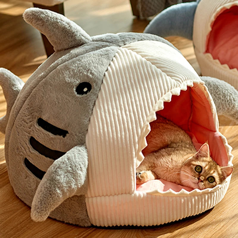 Luxury Plush Shark Pet Bed